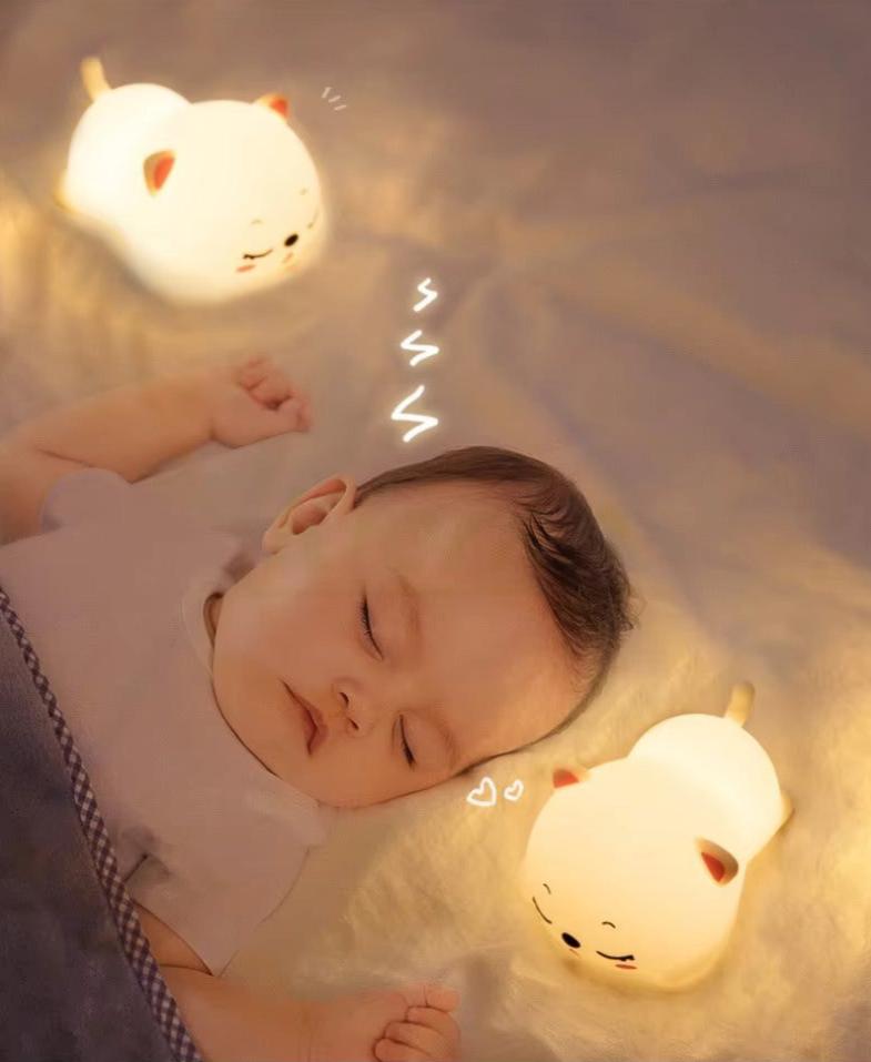Adorable Cat LED USB Rechargeable Touch Sensor Night Light