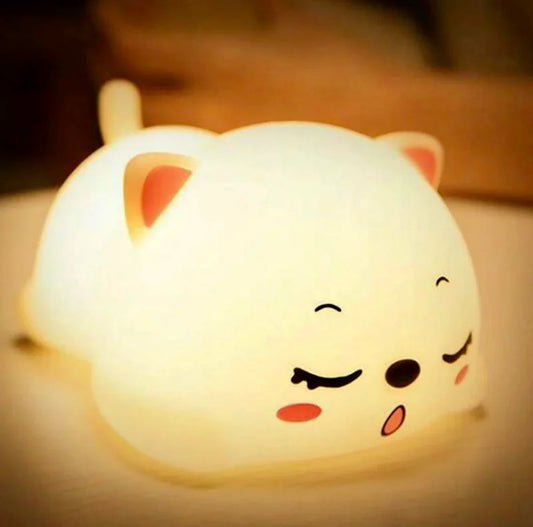 Adorable Cat LED USB Rechargeable Touch Sensor Night Light